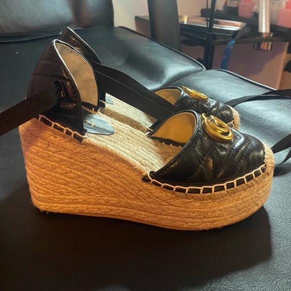 LEATHER PLATFORM ESPADRILLE - Picture 3 of 4